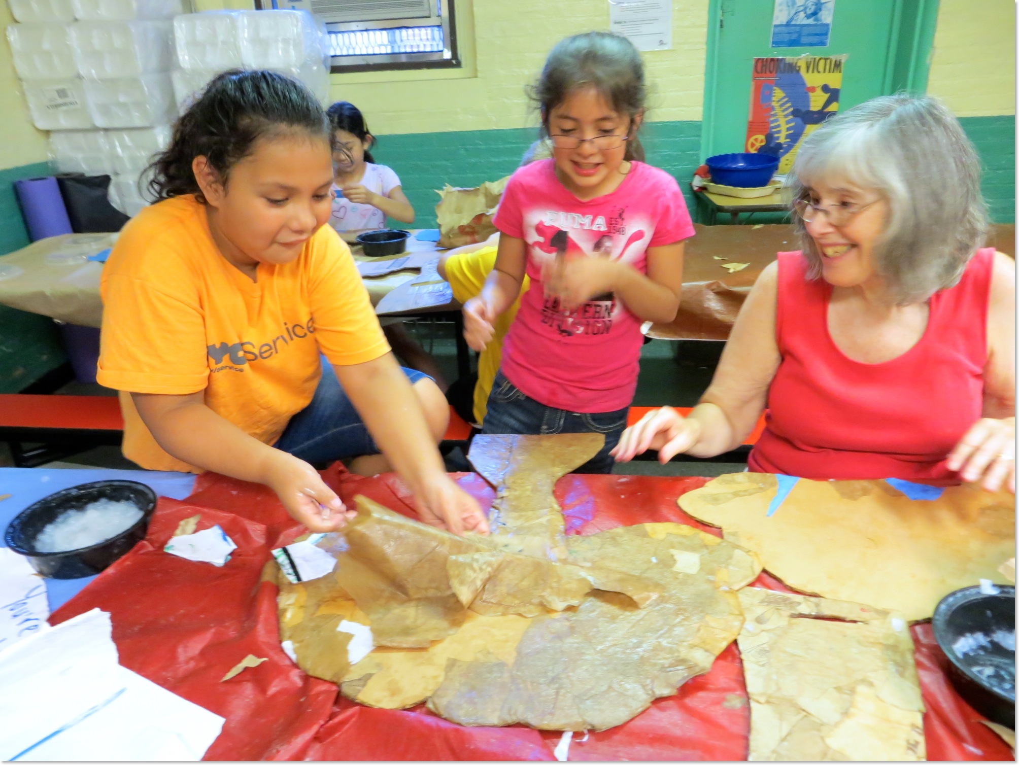 Sherry and Youth Paper Mache Tree Puppet